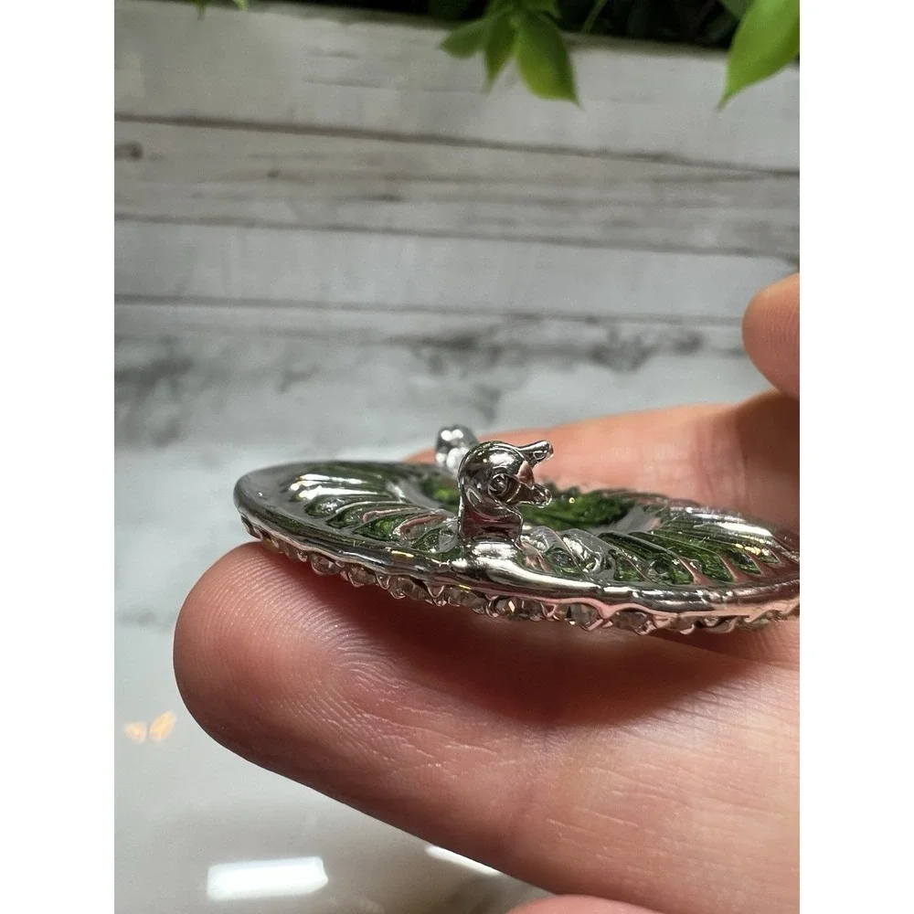 1930's Art Deco Crystal Target‎ Brooch Pin Missing One Stone